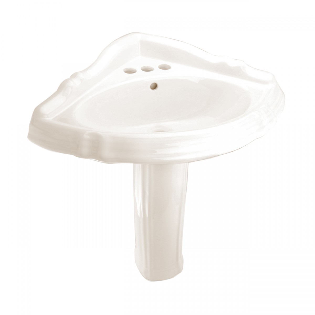 Bathroom Corner Pedestal Sink Sheffield Bone Vitreous China