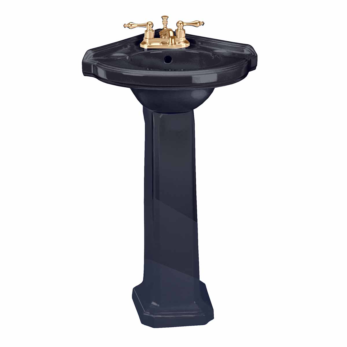 Bathroom Corner Pedestal Sink Black China Portsmouth