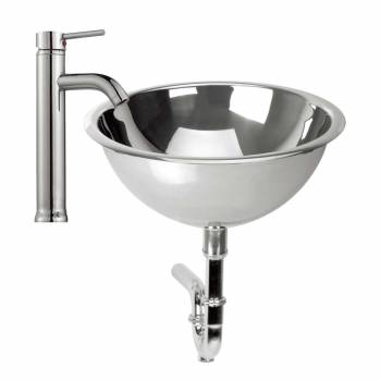 Stainless Steel Vessel Sink Double Layer Faucet P-trap Inc