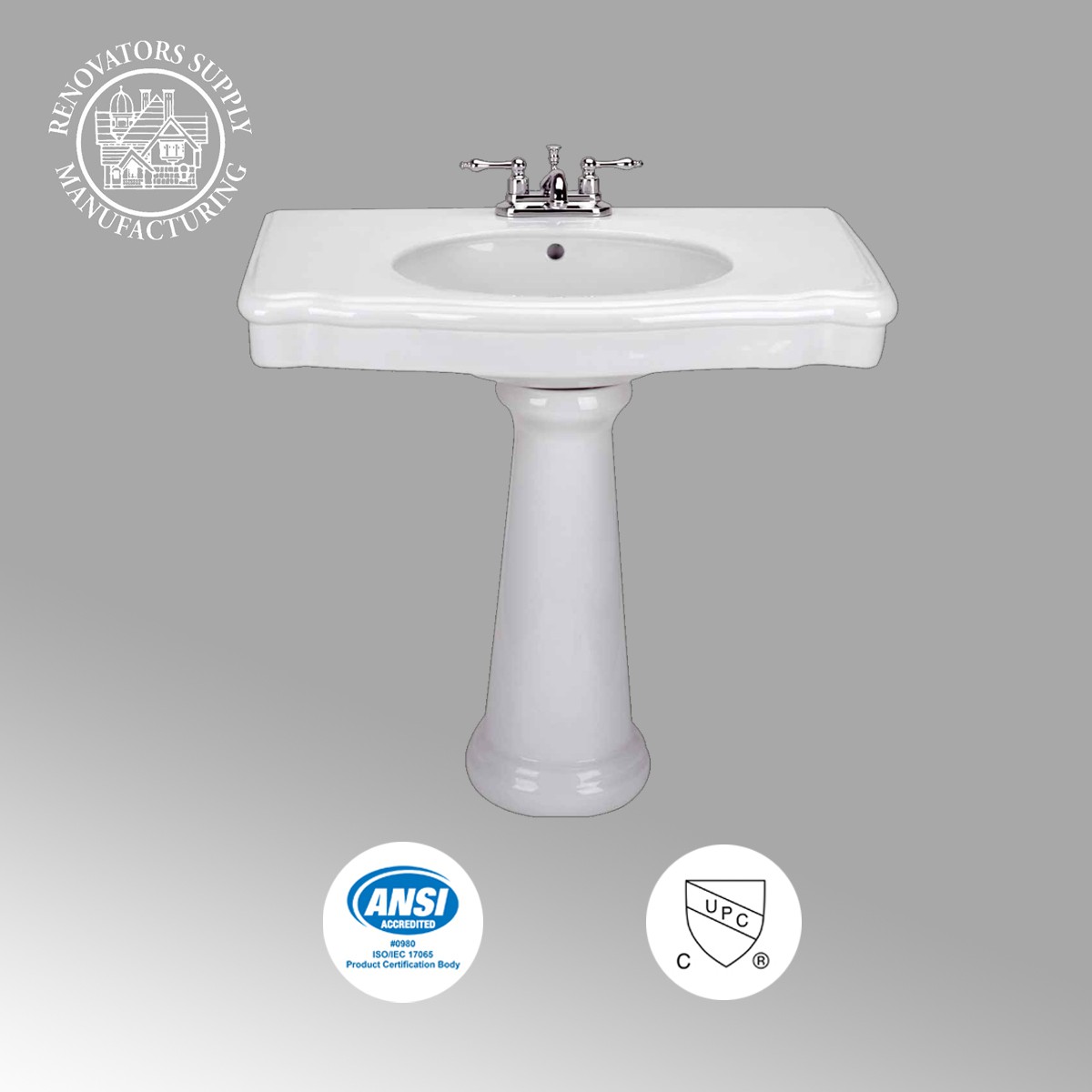 Pedestal Sink Bathroom Console White China Darbyshire
