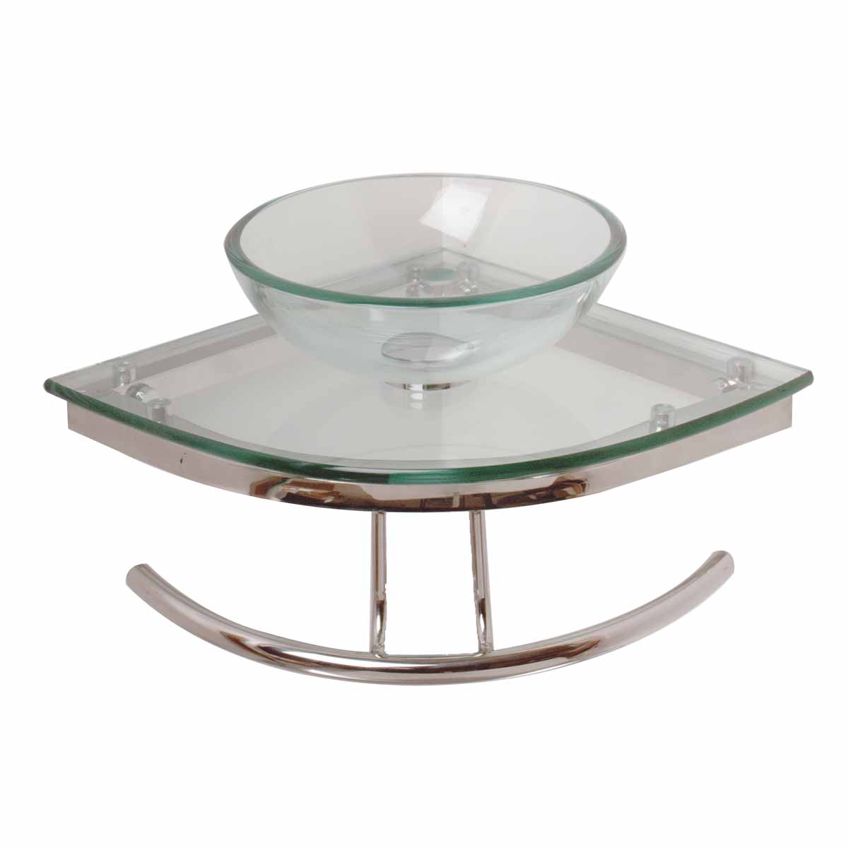 Corner Glass Bathroom Sink Mini Wall Mount Towel Bar