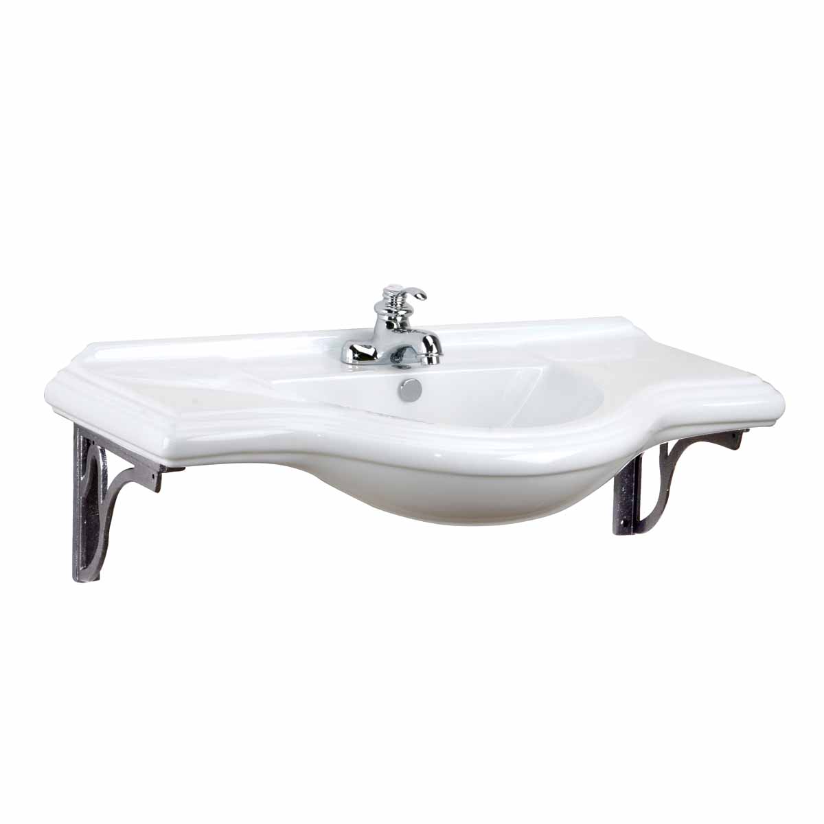Large Deluxe Wall Mount Console Sink 4