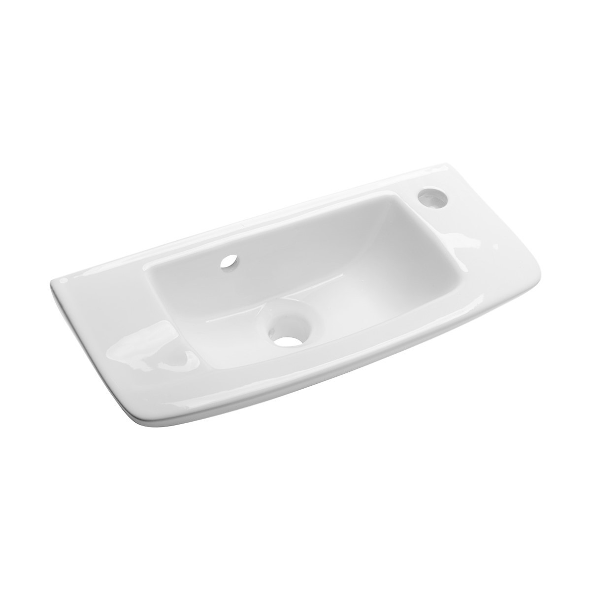 Wall Mount Bathroom Sink Small White Basin With Overflow