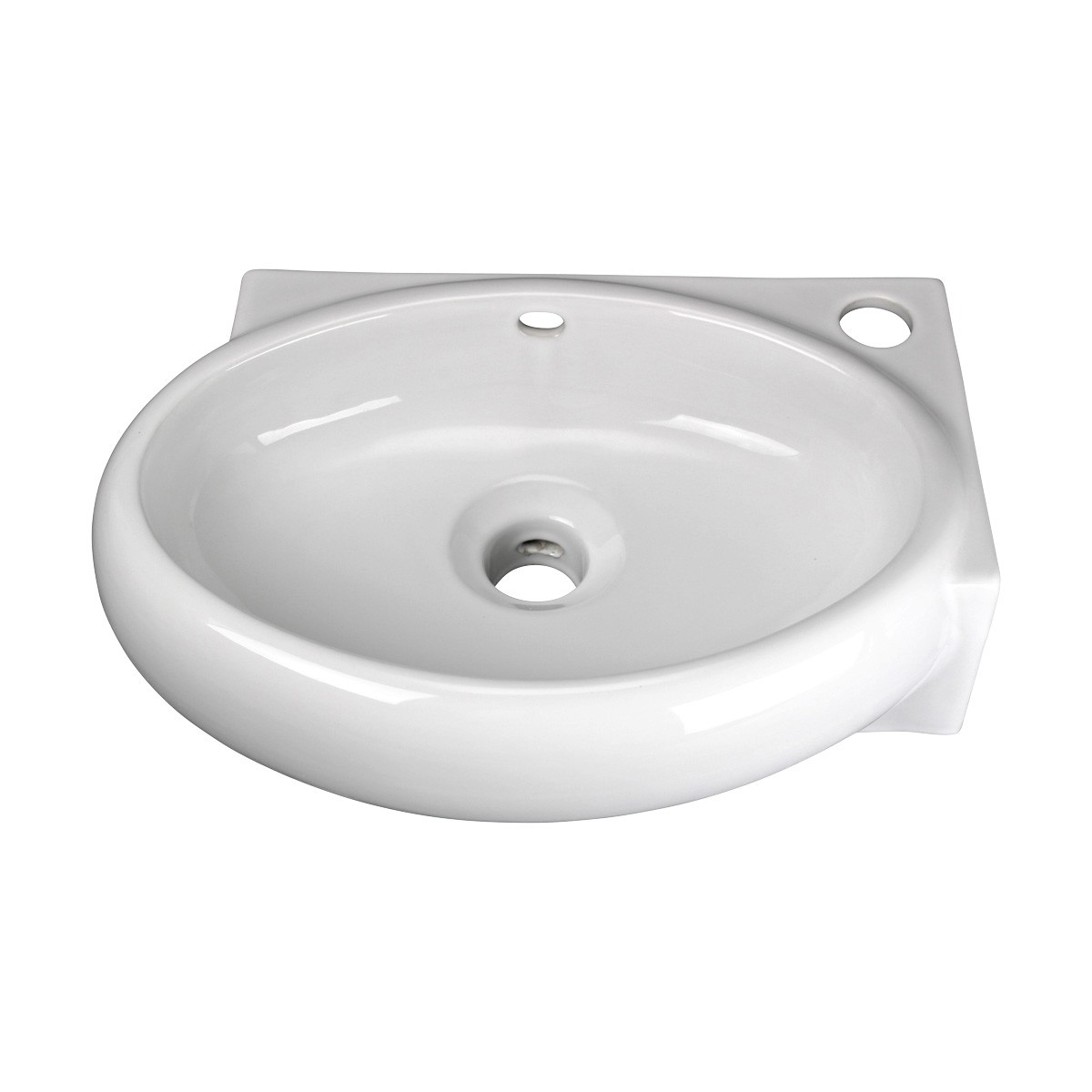 Corner Wall Mount Bathroom Sink Above Counter Vessel White