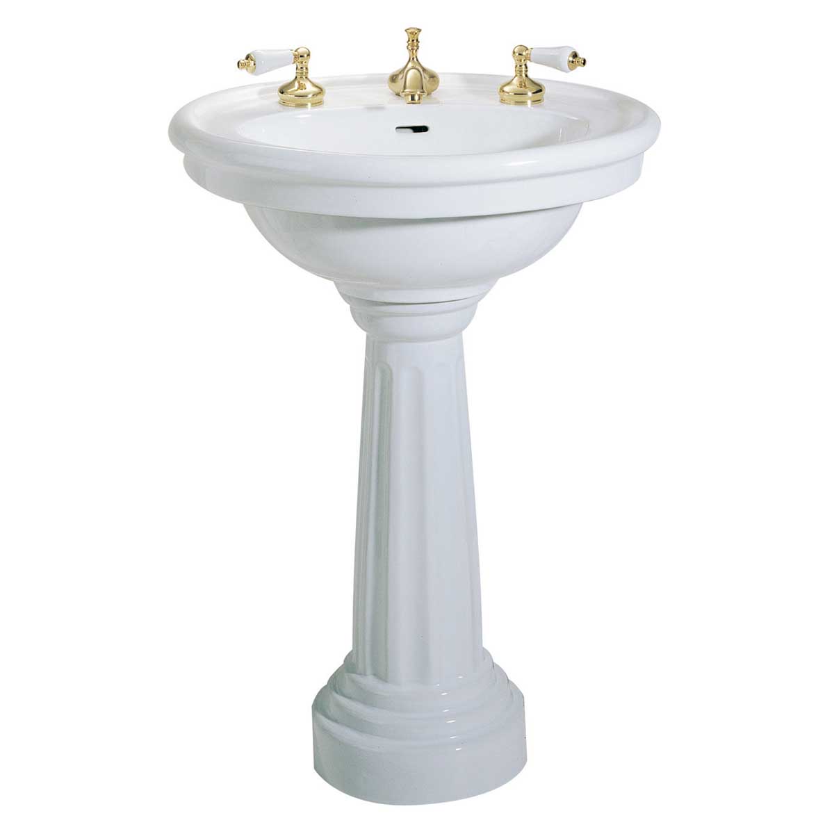 sinks toilets white 4 in centerset white fluted widsprd white ...